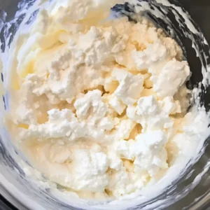 Blender filled with smooth silky cottage cheese pasta sauce made with parmesan garlic and milk — no curds visible