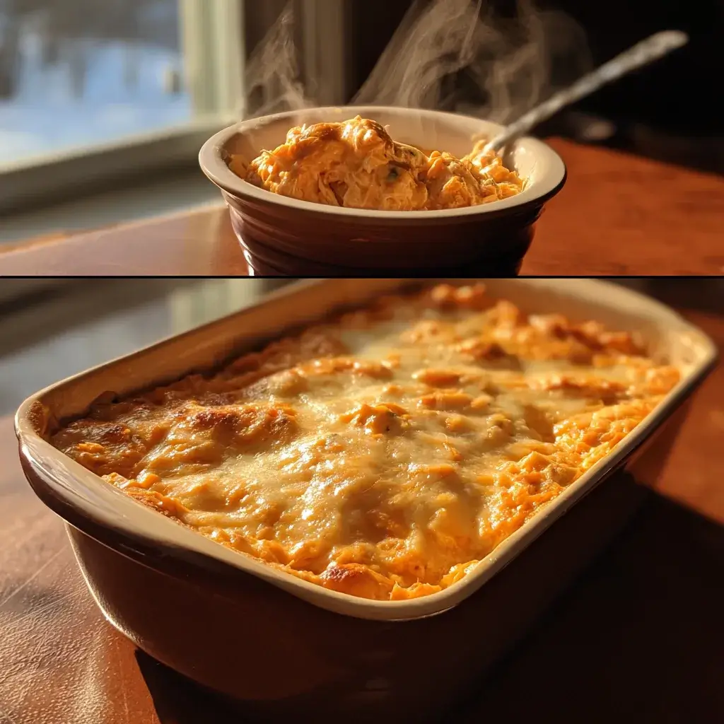 High protein chicken recipes — buffalo chicken dip with 27g protein in one bowl