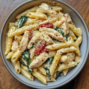 Finished bowl of high protein pasta with wilted baby spinach grated parmesan and cracked black pepper on top
