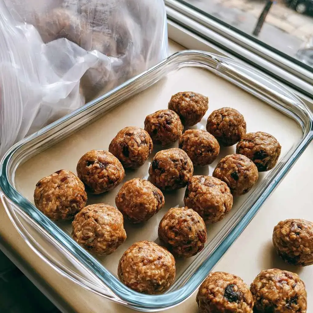 High protein balls recipe dough being fixed when it's too crumbly to stick together