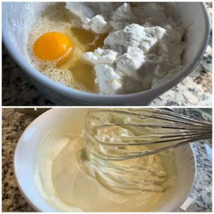 Blended cottage cheese and egg whisked into yeast for high protein english muffin dough